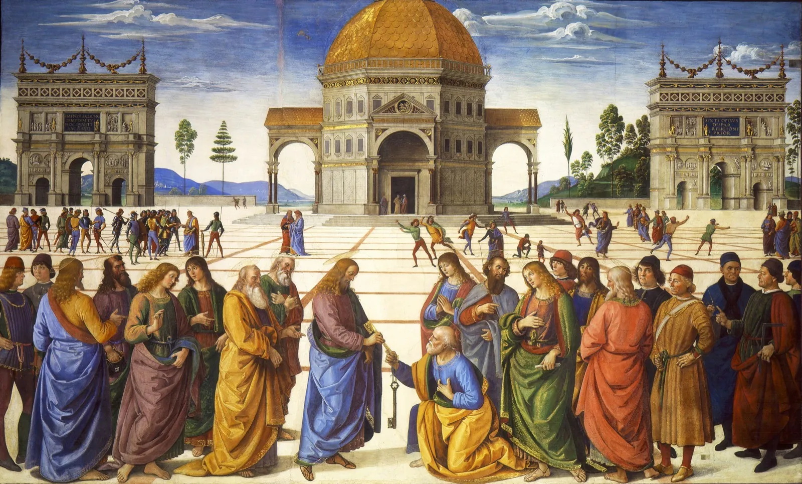The Delivery of the Keys, fresco by Pietro Perugino, Sistine Chapel, 1481–82