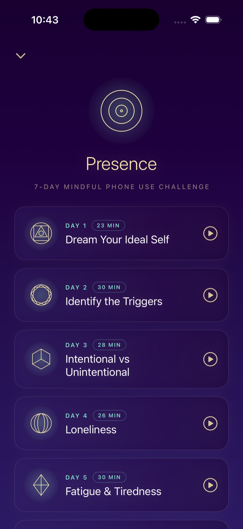 The 7-day Presence challenge in Surreally